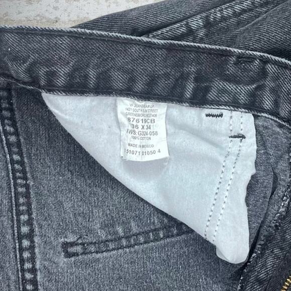 Rustler Jeans Regular Straight Leg Fit Smoke Black Wash Denim Opium Grunge - Picture 4 of 4